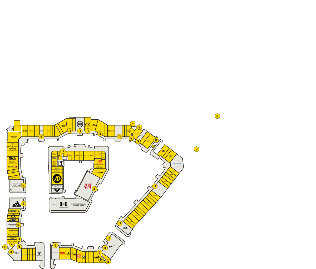 Allen Premium Outlets Directory Map