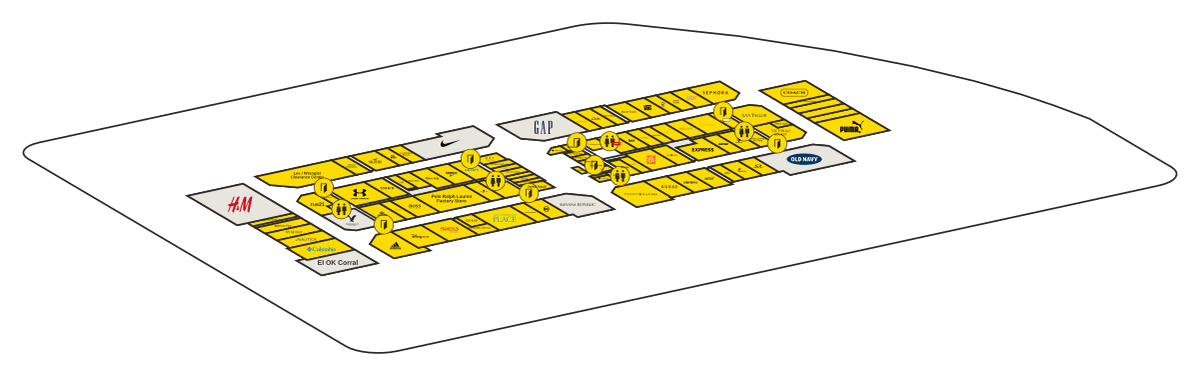 El Paso Premium Outlets Directory Map