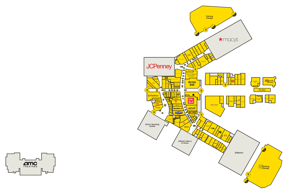 First Colony Mall Directory Map