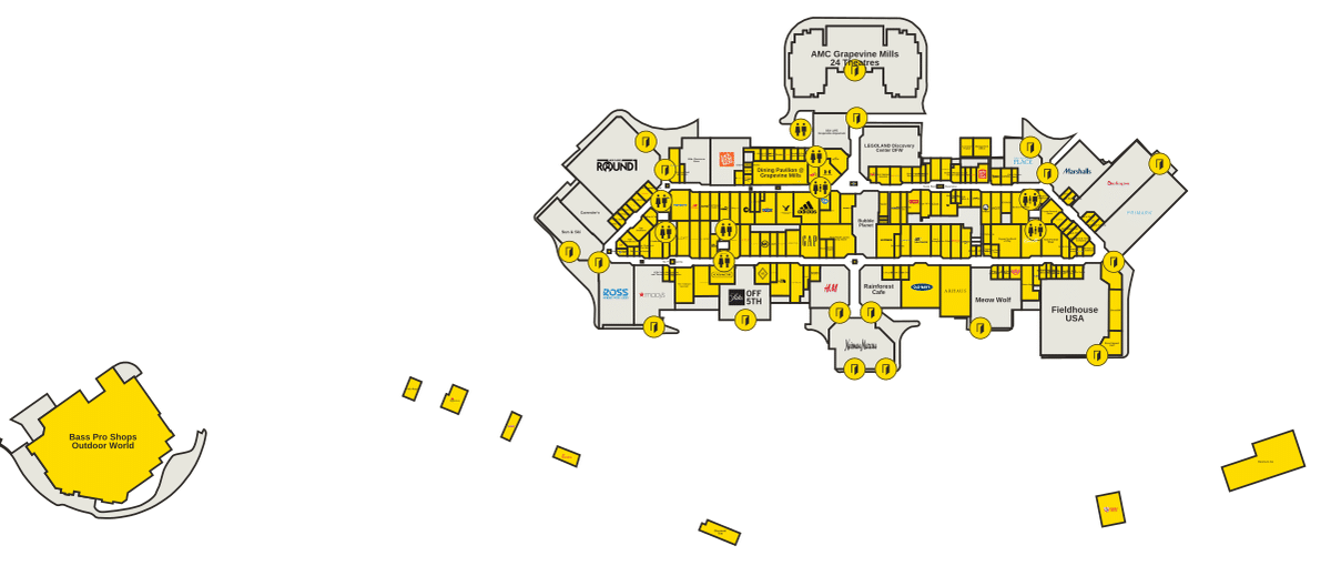Grapevine Mills Directory Map