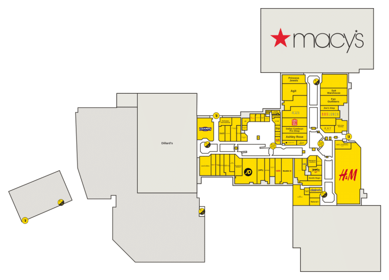 Hulen Mall Directory Map