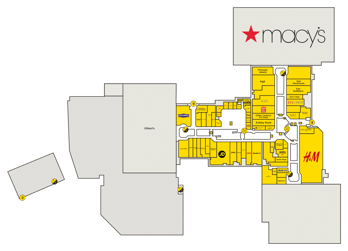 Hulen Mall Directory Map