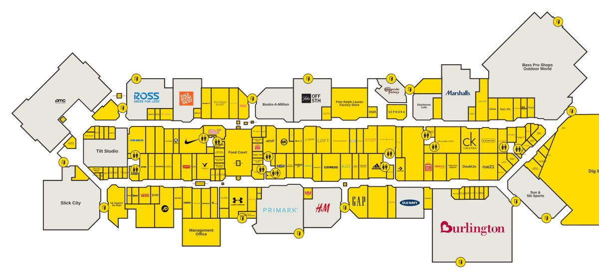 Katy Mills Directory Map