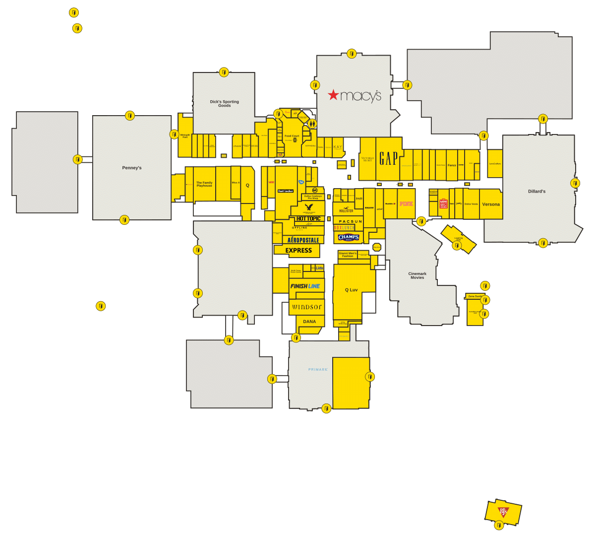 North East Mall Directory Map