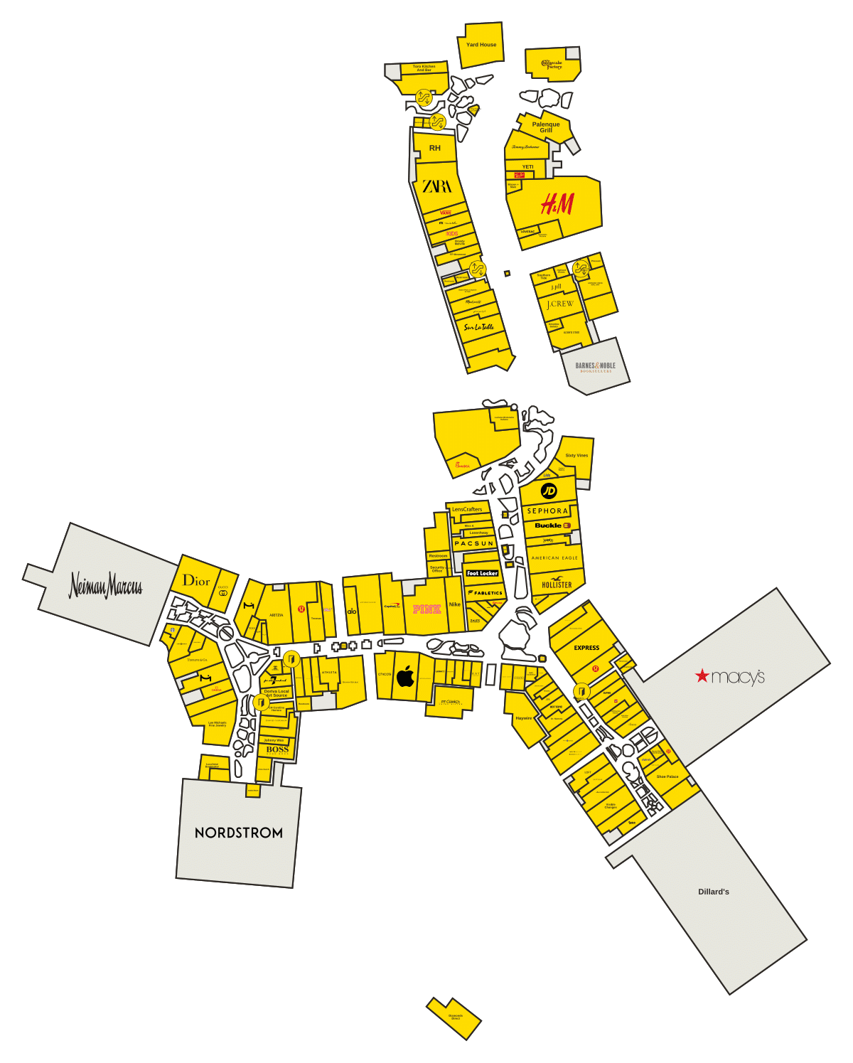 Shops at La Cantera Directory Map