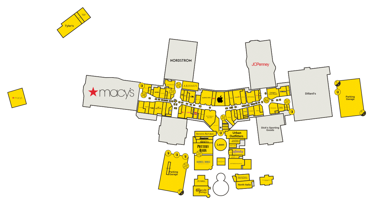 The Woodlands Mall Directory Map