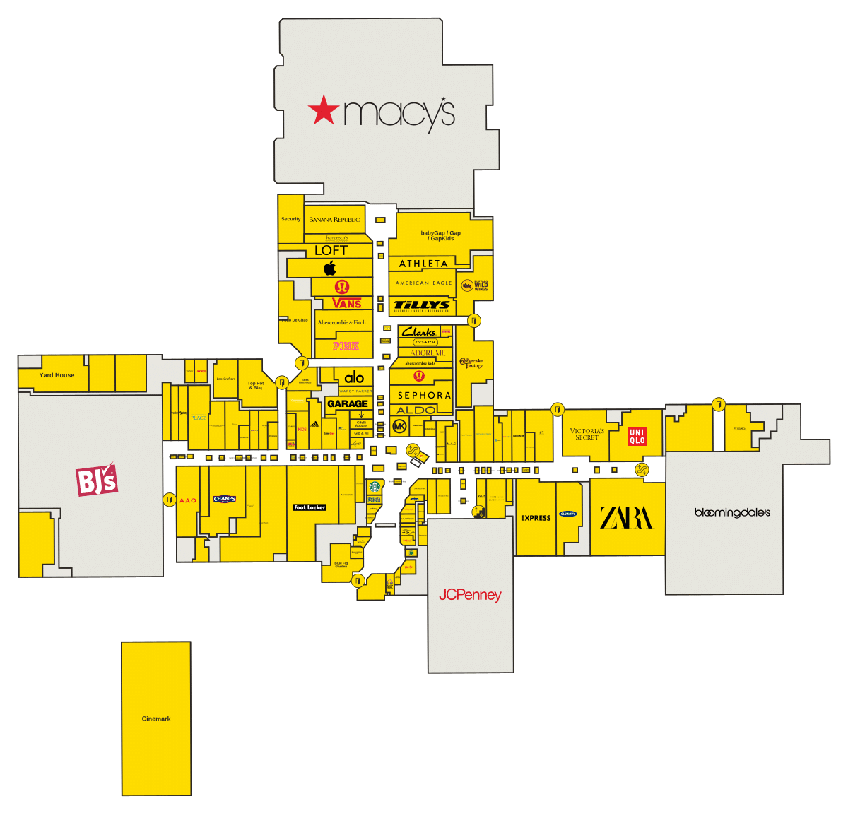 Willowbrook Mall Directory Map