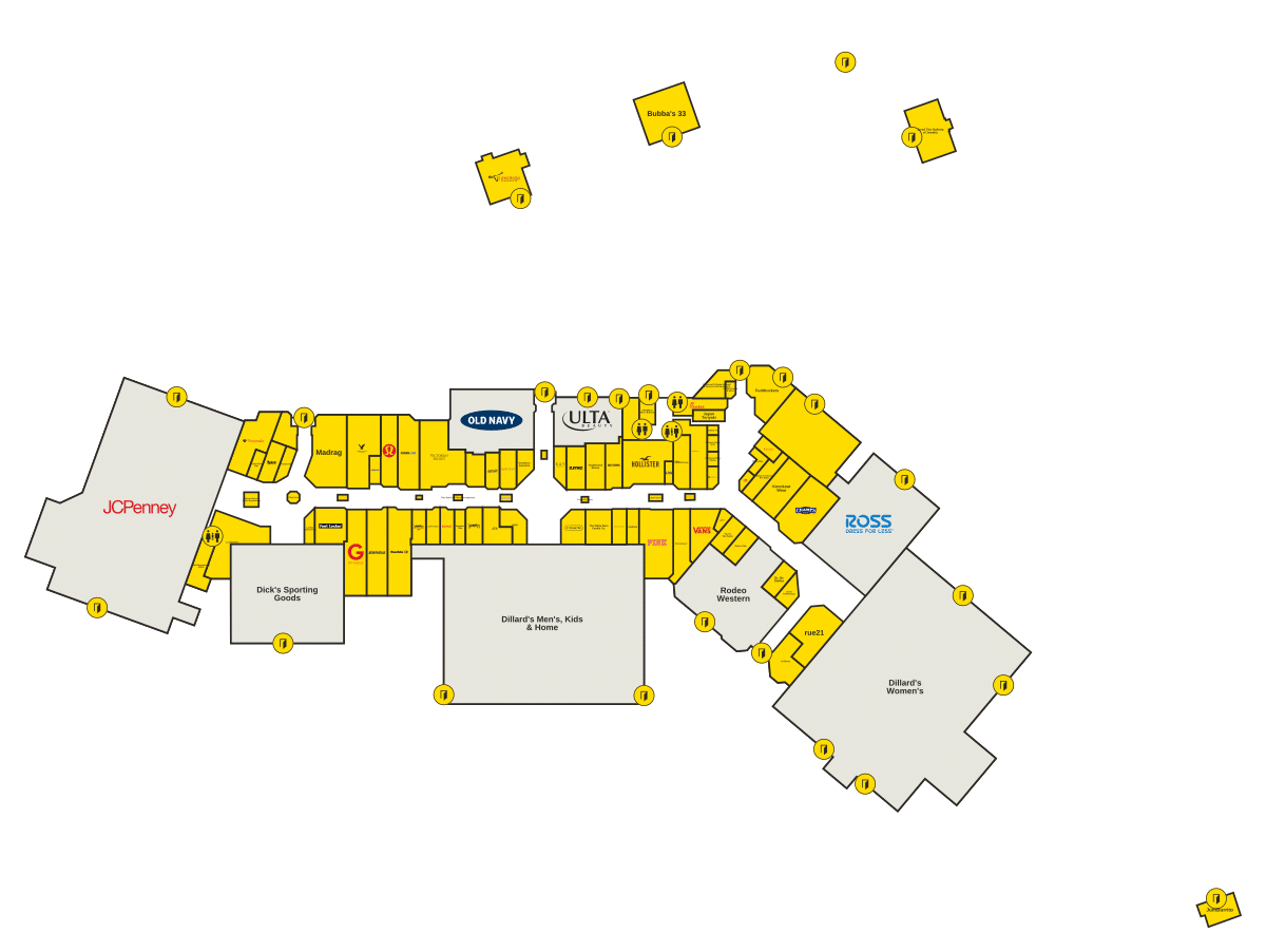 Midland Park Mall Directory Map