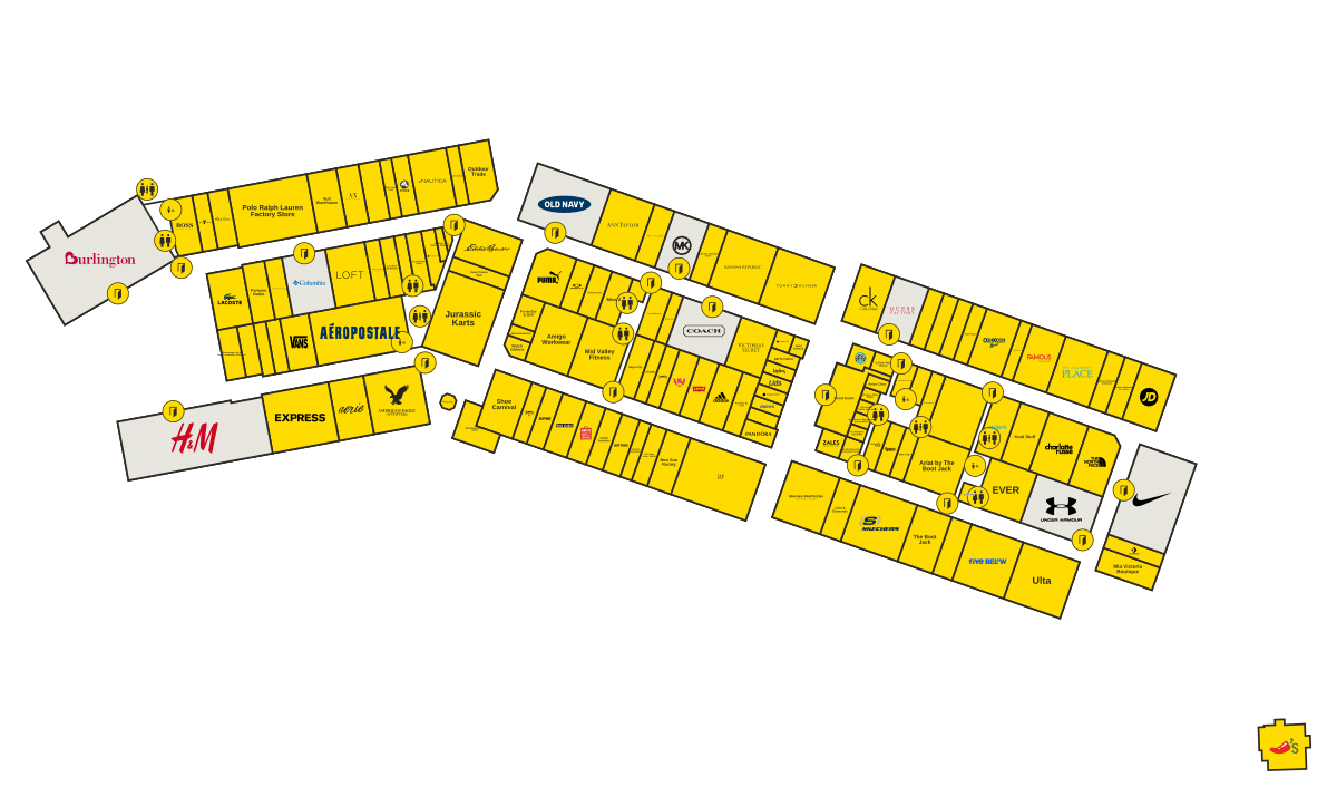 Rio Grande Valley Premium Outlets Directory Map