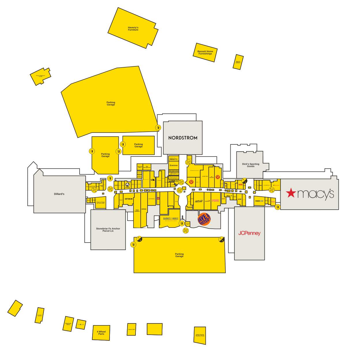 Stonebriar Centre Directory Map