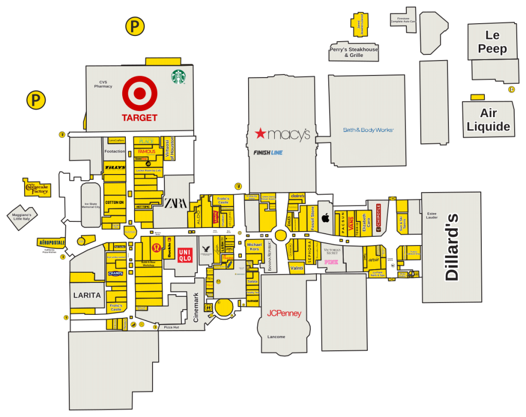 Memorial City Mall Directory Map
