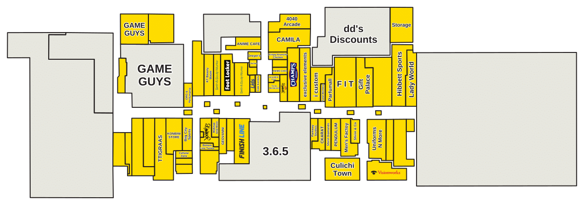 Almeda Mall Directory Map