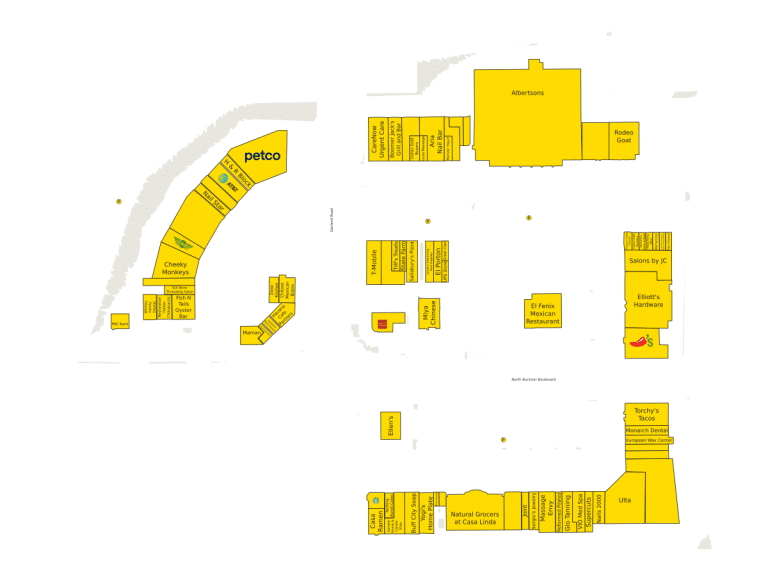 Casa Linda Plaza Directory Map