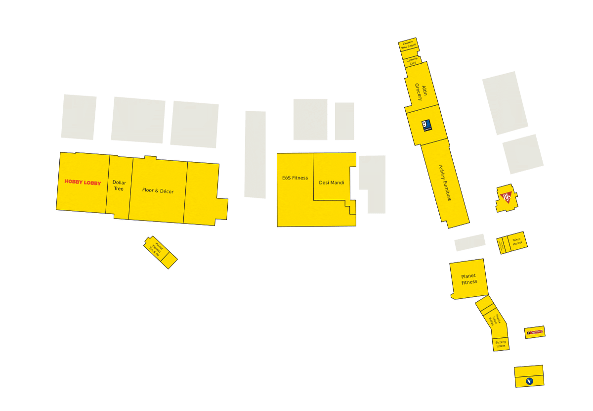 Collin Creek Mall Directory Map