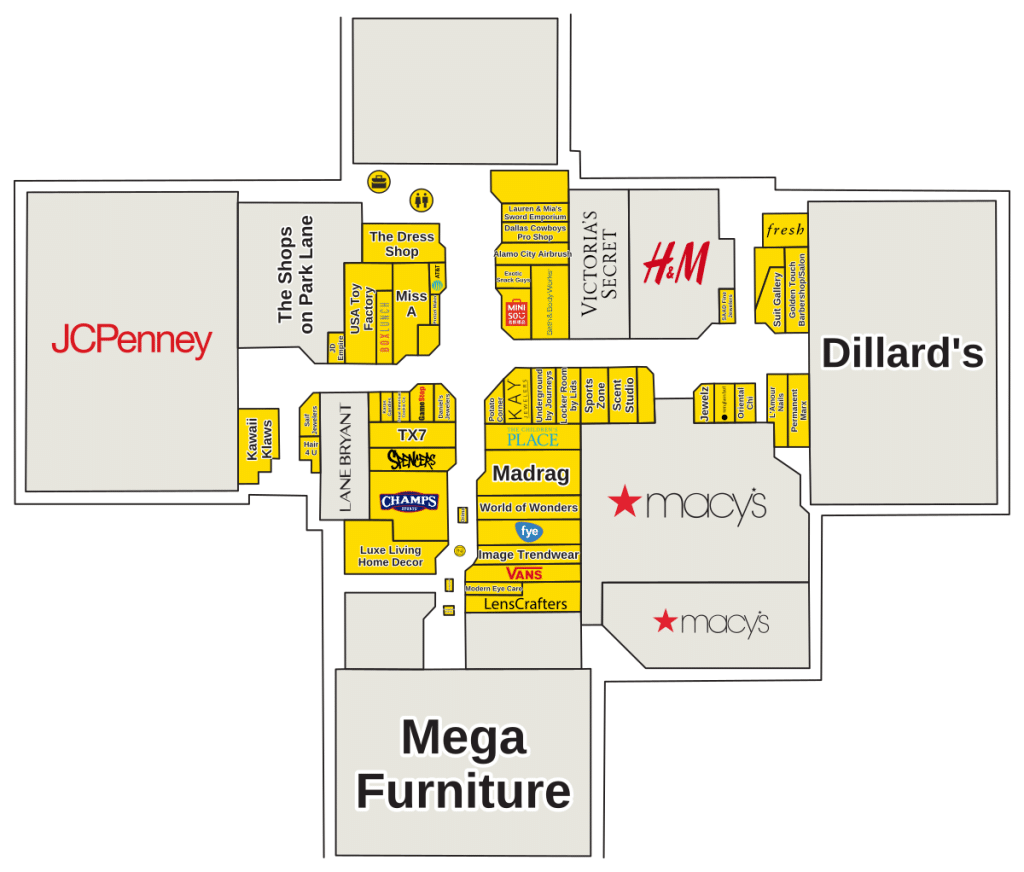 Ingram Park Mall Directory Map