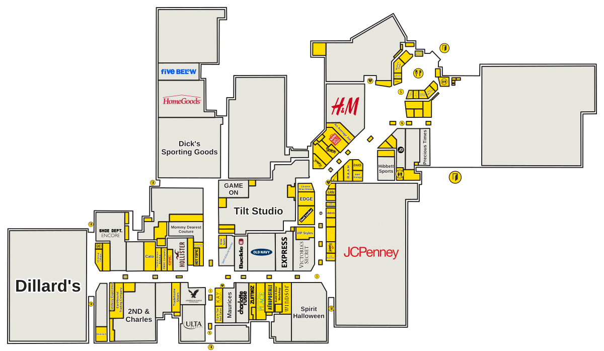 Parkdale Mall Directory Map