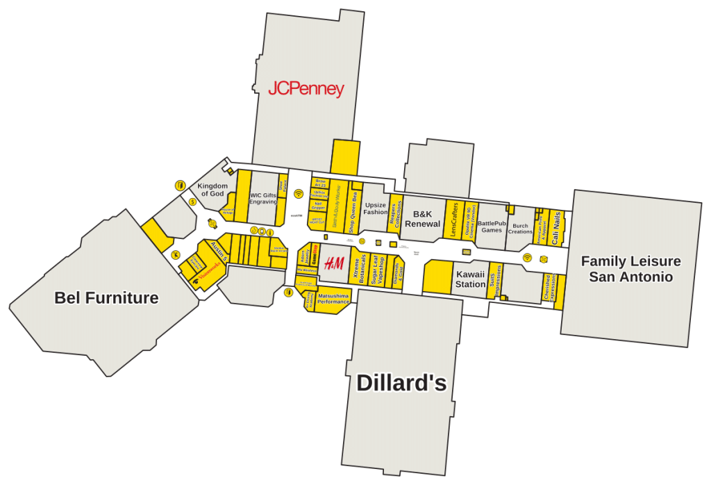 Rolling Oaks Mall Directory Map