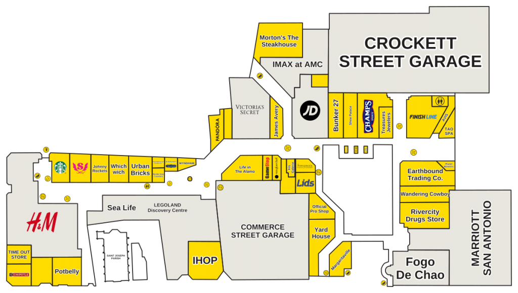 Shops at Rivercenter Directory Map