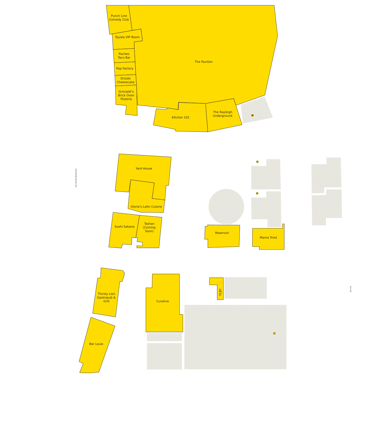 Toyota Music Factory Directory Map