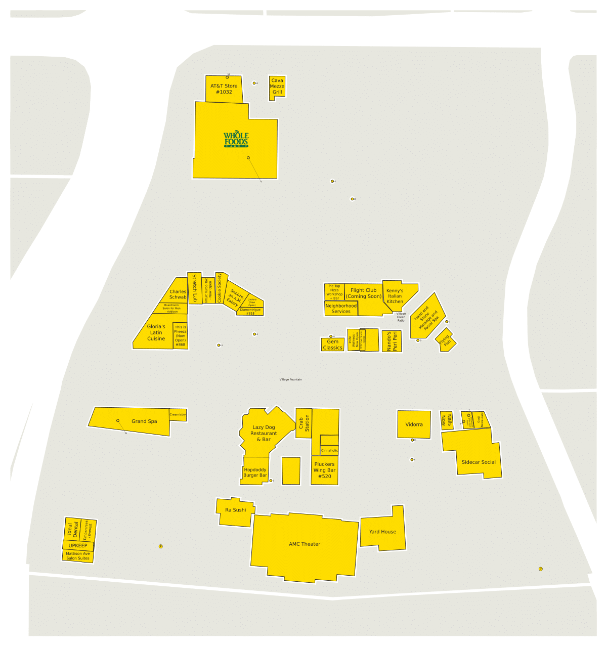 Village on the Parkway Directory Map